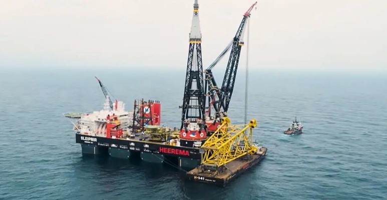 World’s Largest Crane Vessel Installs New Jacket For North Sea Oil Project